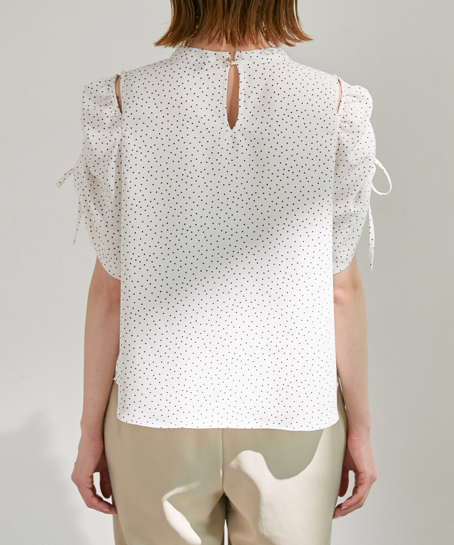 Rope&rsquo;Picnic「洗える/袖2WAYドットブラウス」|シャツ・ブラウス|