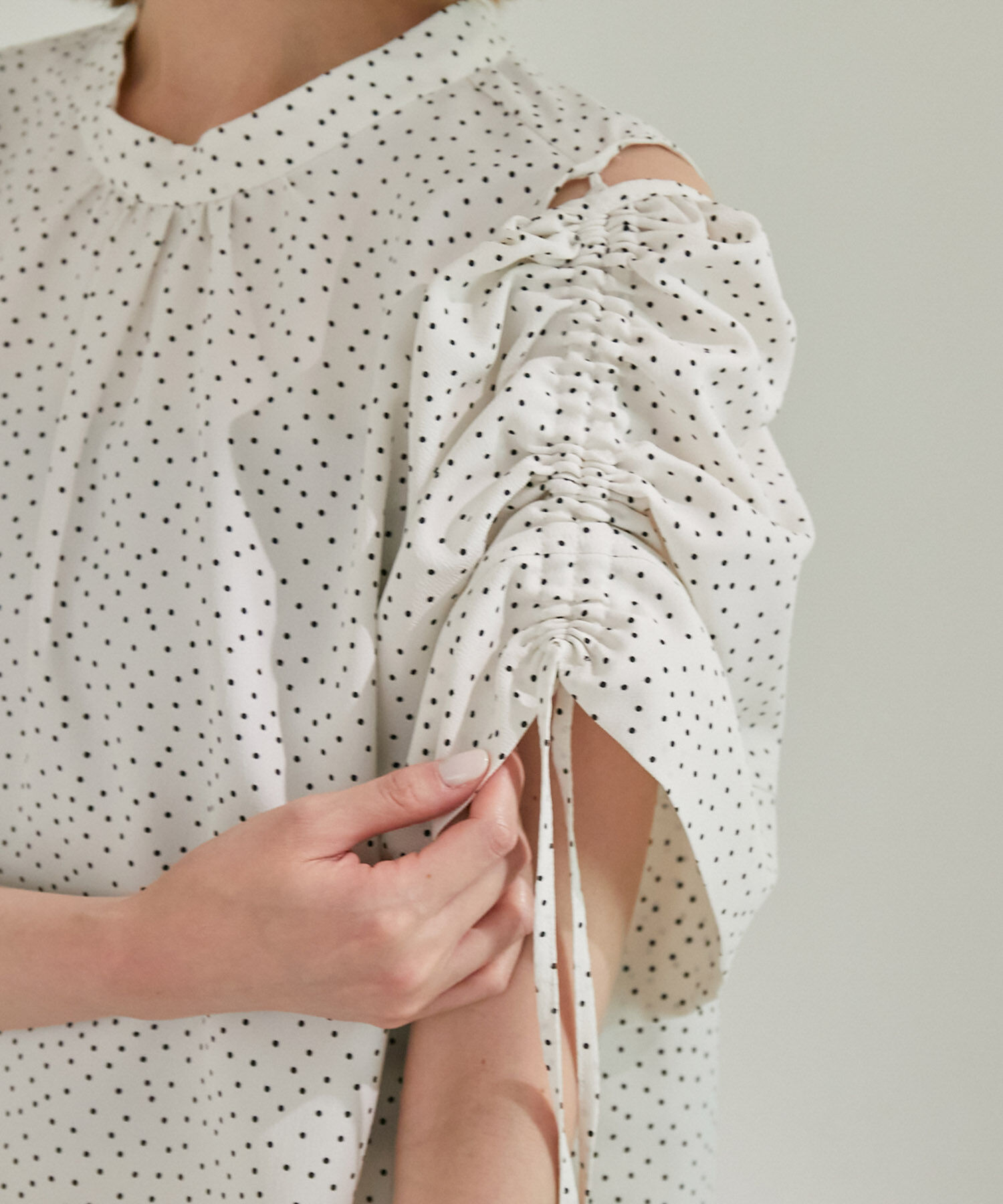 Rope&rsquo;Picnic「洗える/袖2WAYドットブラウス」|シャツ・ブラウス|