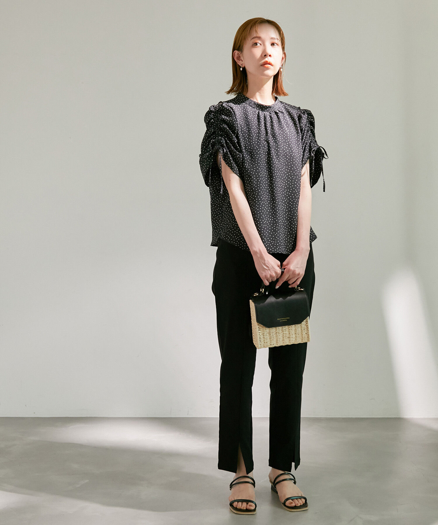 Rope&rsquo;Picnic「洗える/袖2WAYドットブラウス」|シャツ・ブラウス|