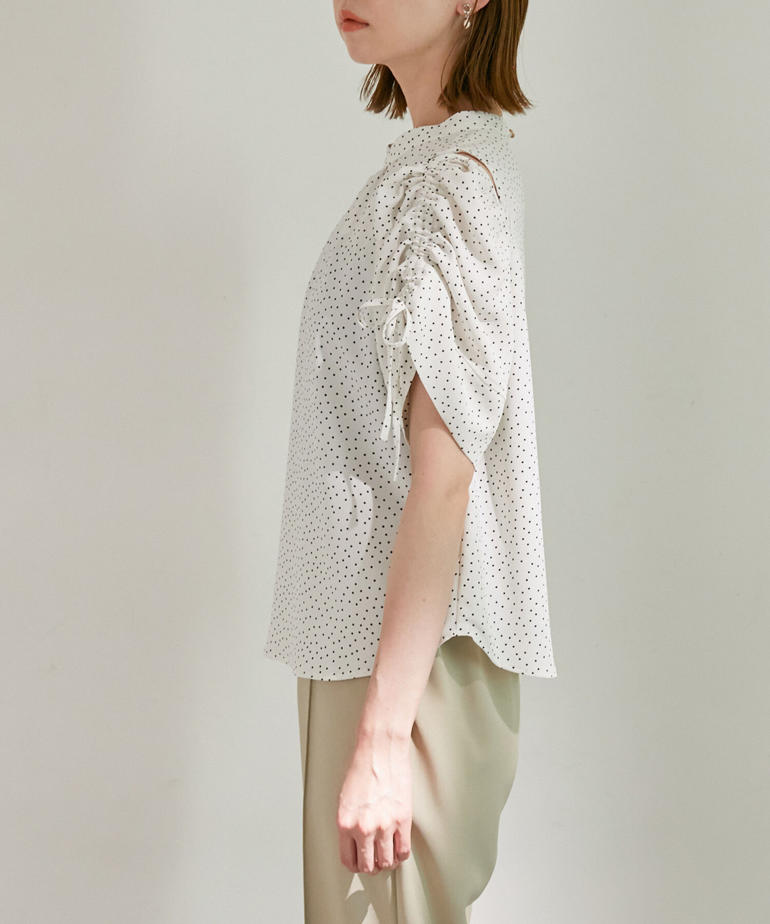 Rope&rsquo;Picnic「洗える/袖2WAYドットブラウス」|シャツ・ブラウス|