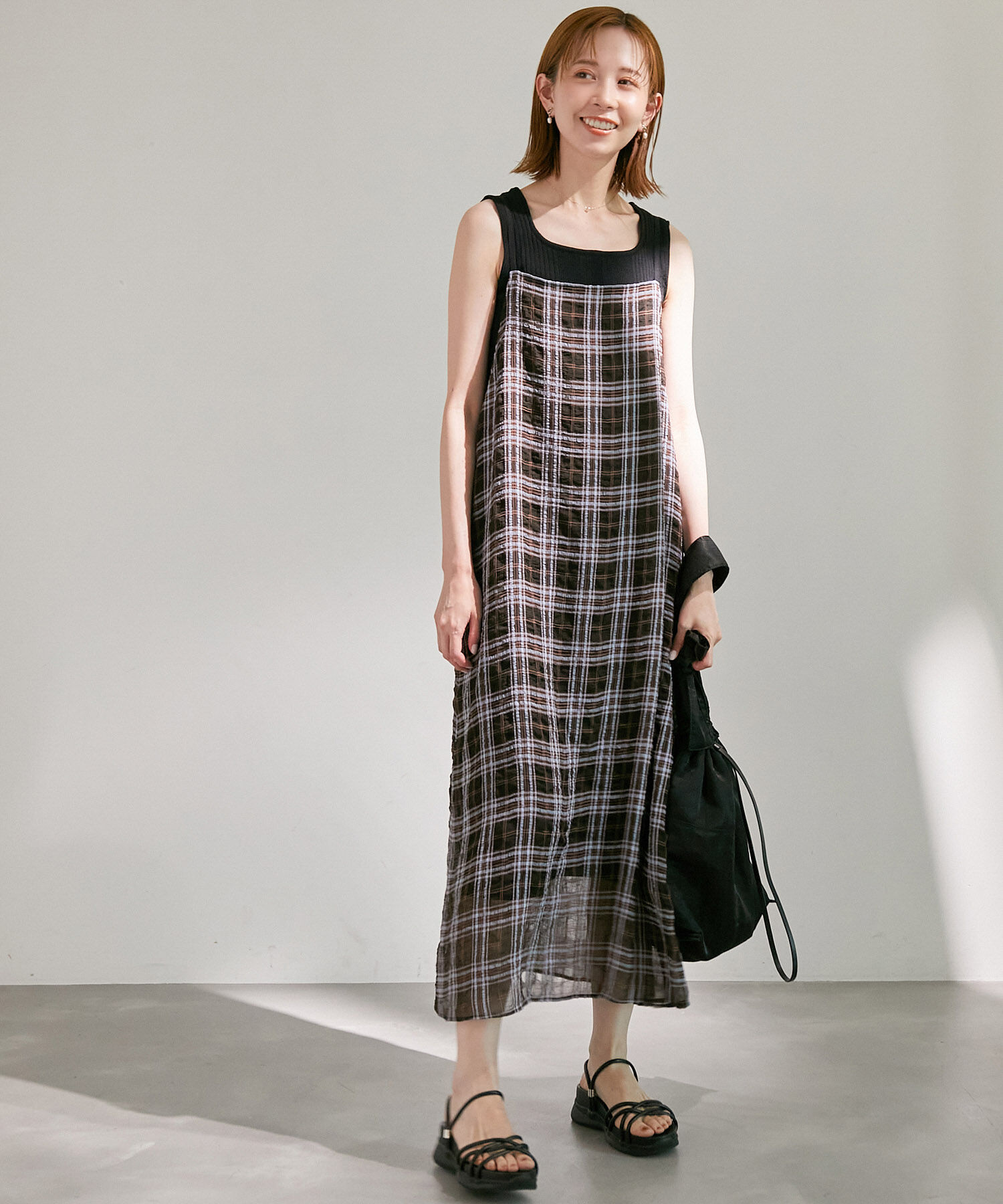 Rope&rsquo;Picnic「洗える/スクエアネックニットタンクトップ」|タンクトップ|