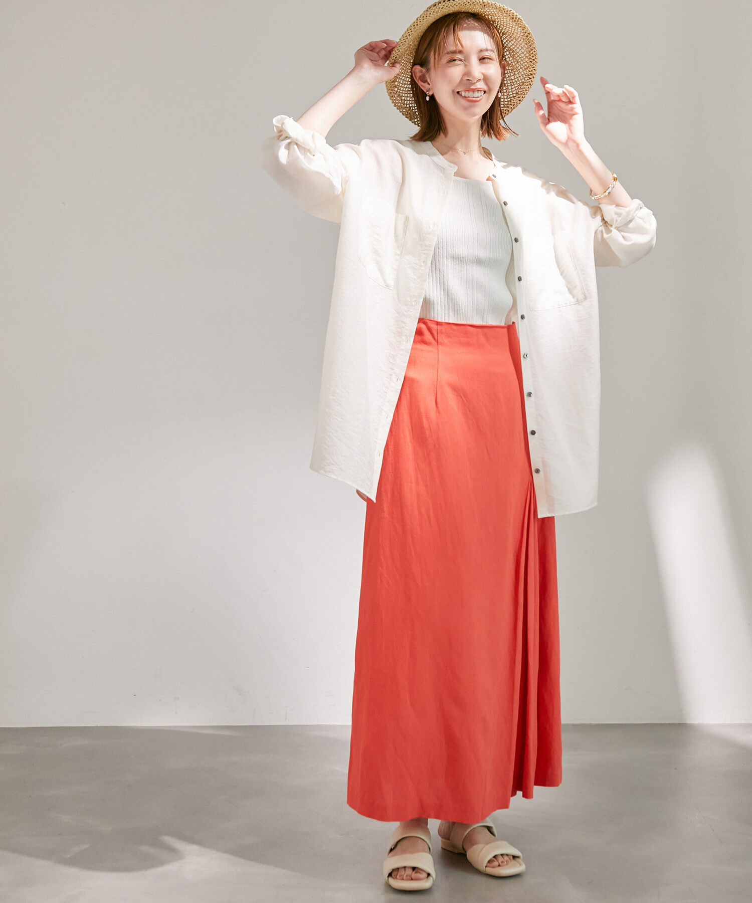 Rope&rsquo;Picnic「洗える/スクエアネックニットタンクトップ」|タンクトップ|