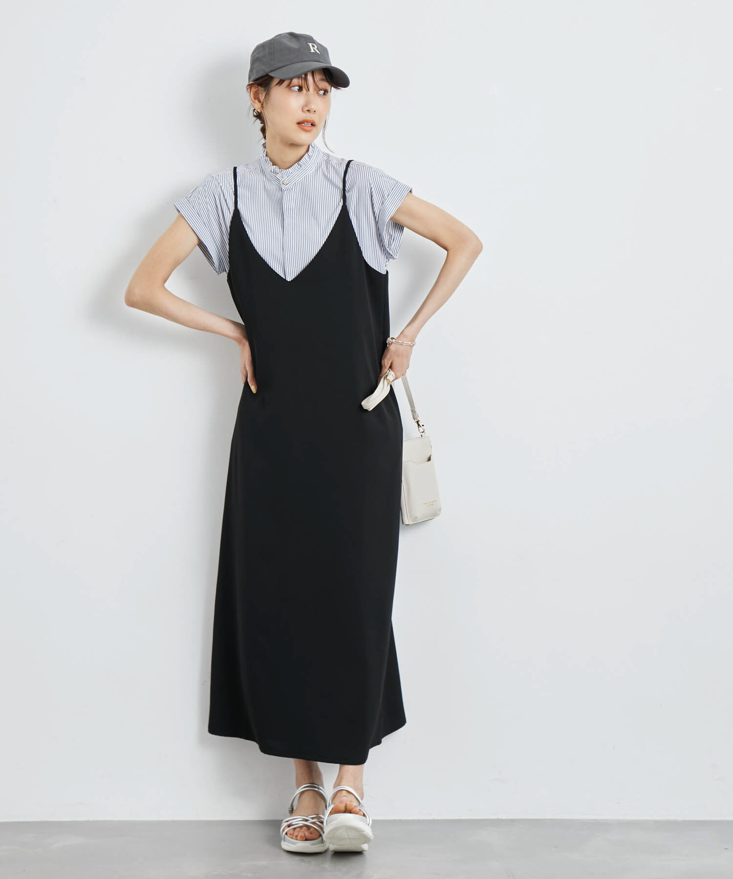 Rope&rsquo;Picnic「洗える/バンドフリルフレンチ袖シャツ」|シャツ・ブラウス|