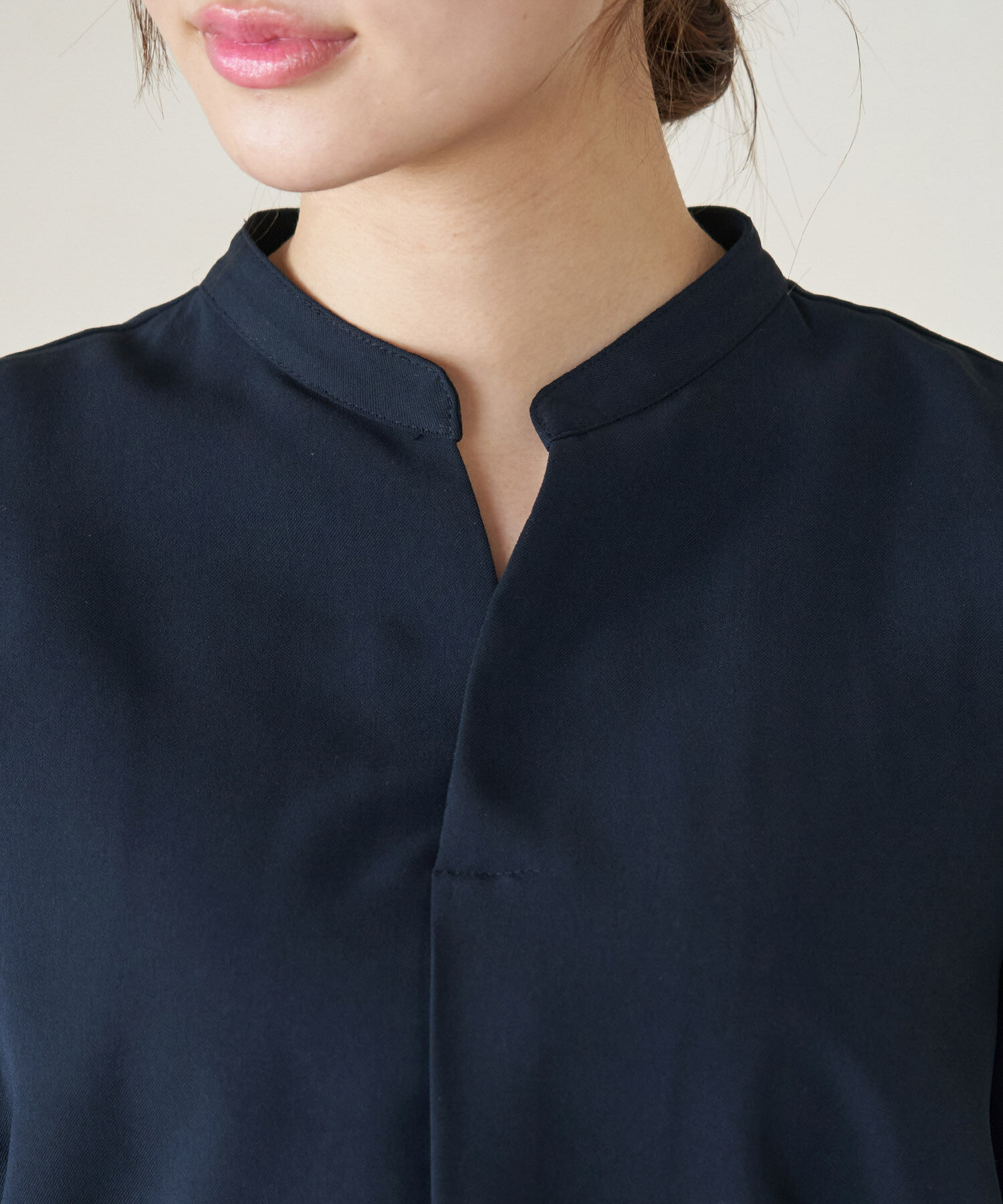 Rope&rsquo;Picnic「サイドプリーツキーネックワンピース」|ワンピース|