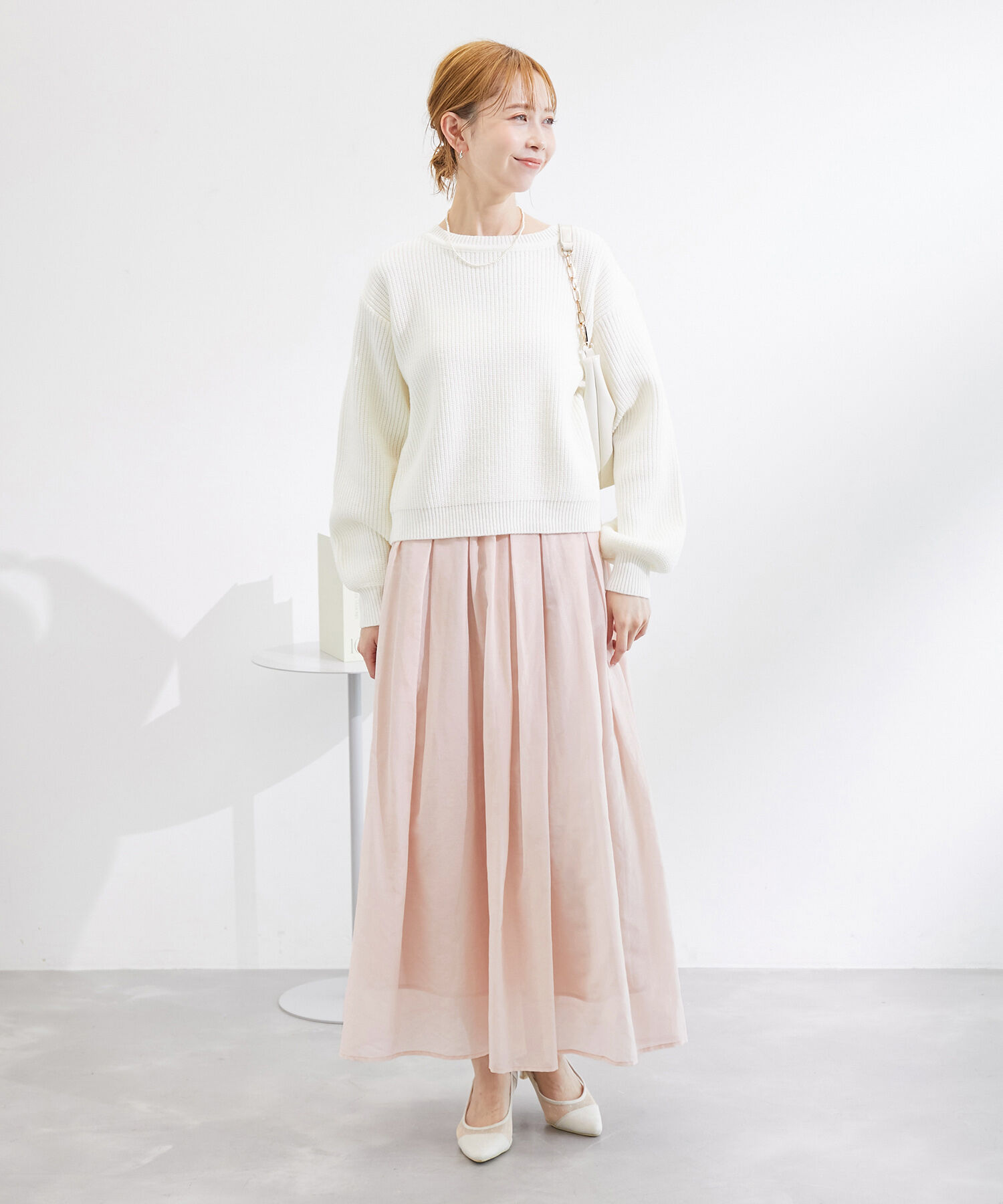 Rope&rsquo;Picnic「綿シルクシアーボリュームタックスカート」|スカート|