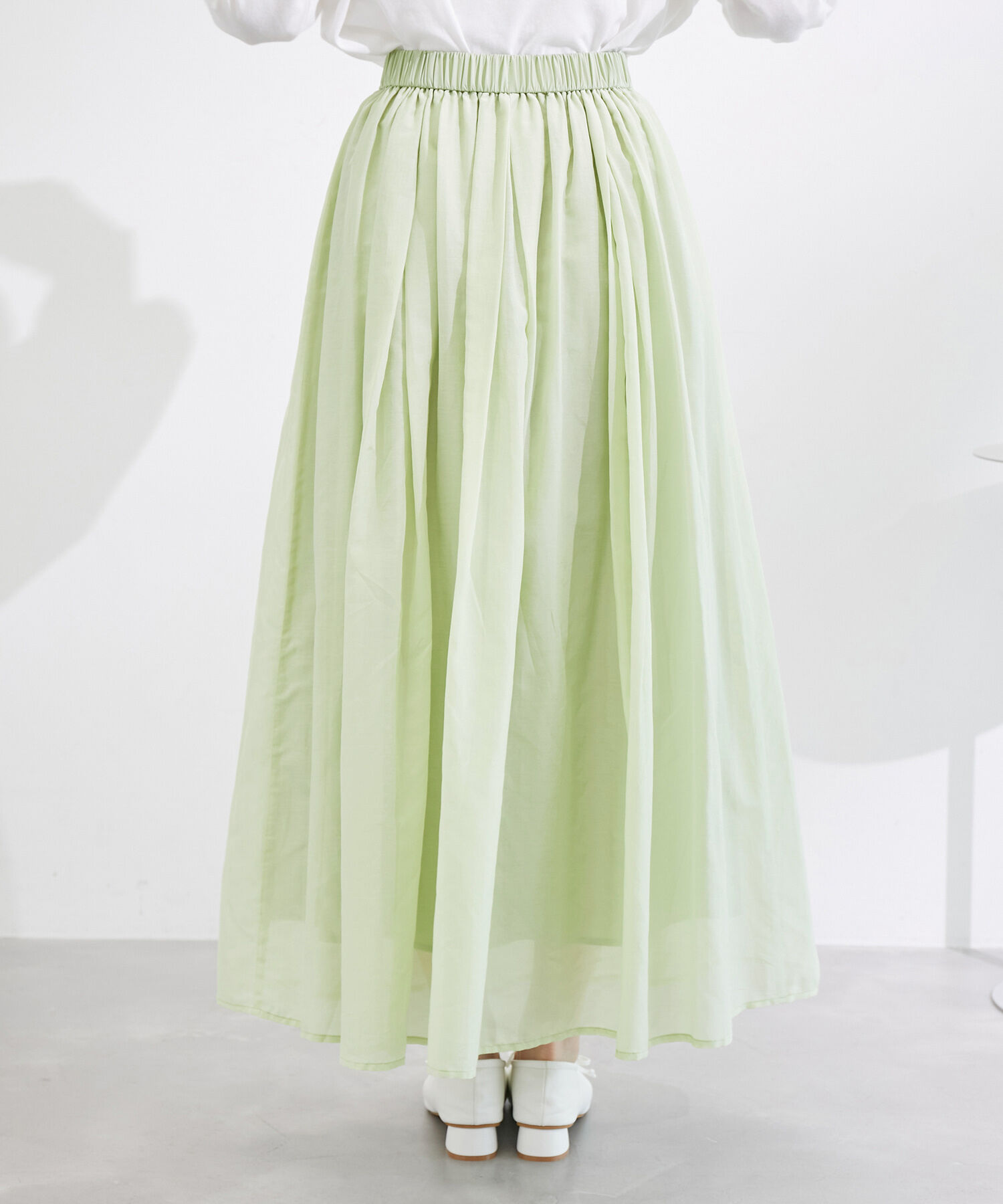 Rope&rsquo;Picnic「綿シルクシアーボリュームタックスカート」|スカート|