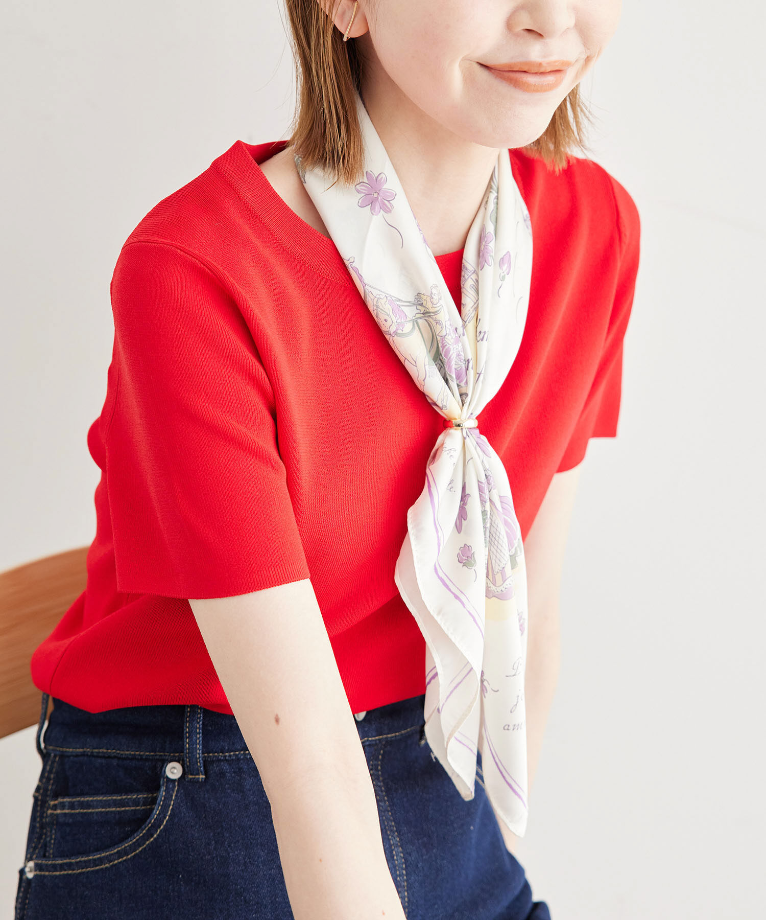 ROPE PICNIC PASSAGE「シティースケープパターンスカーフ」|バンダナ・スカーフ|ラベンダー(52)