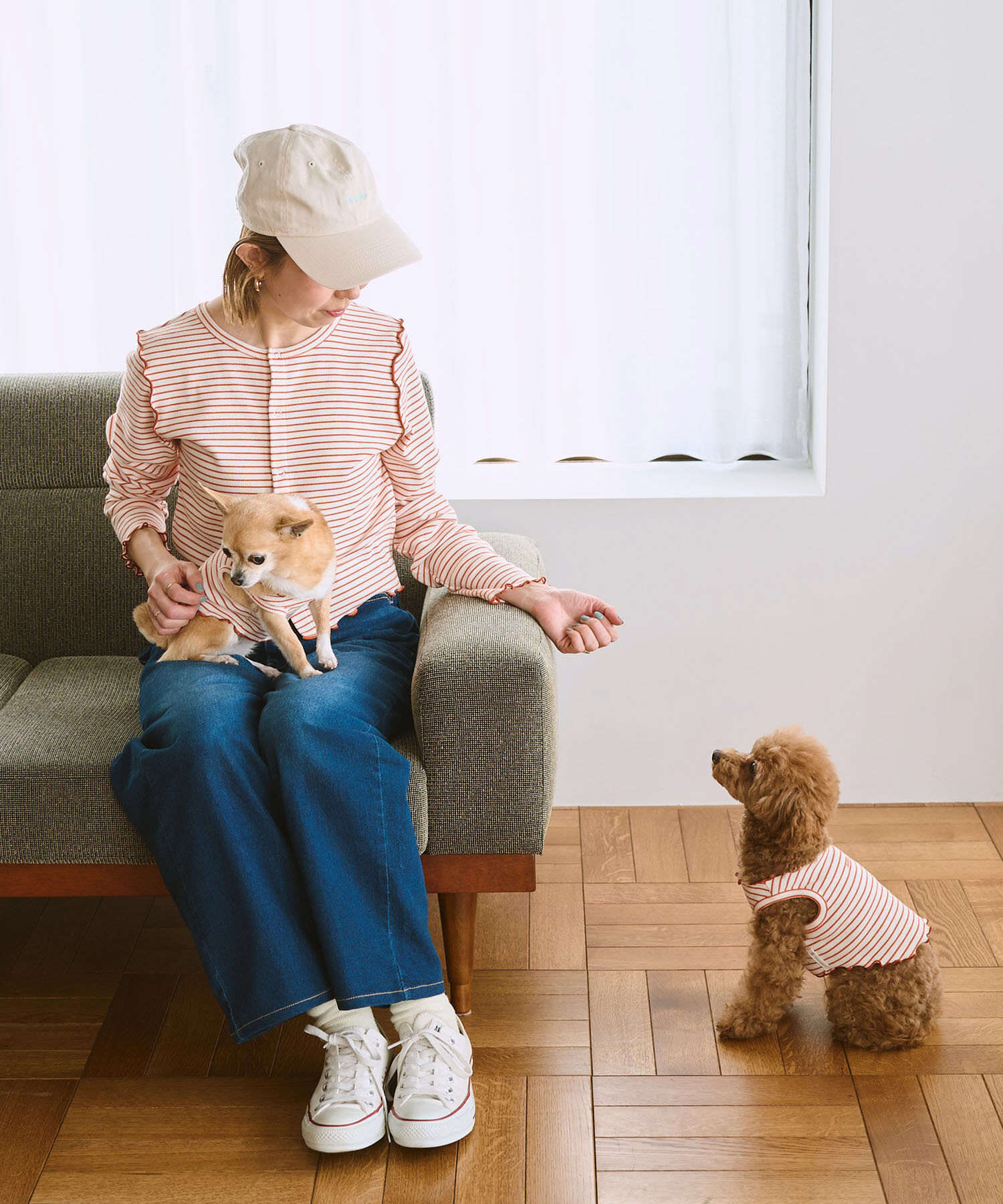 ROPE PICNIC PASSAGE「【DOG】マルチメロウボーダートップス/リンクコーデ」|その他|