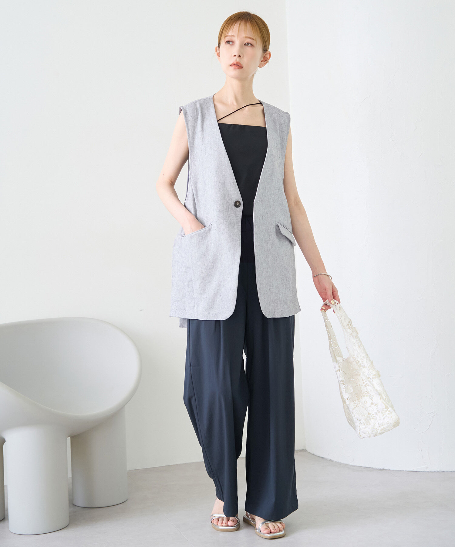 Rope&rsquo;Picnic「新色追加/レーヨンナイロンイージーワイドパンツ」|その他|