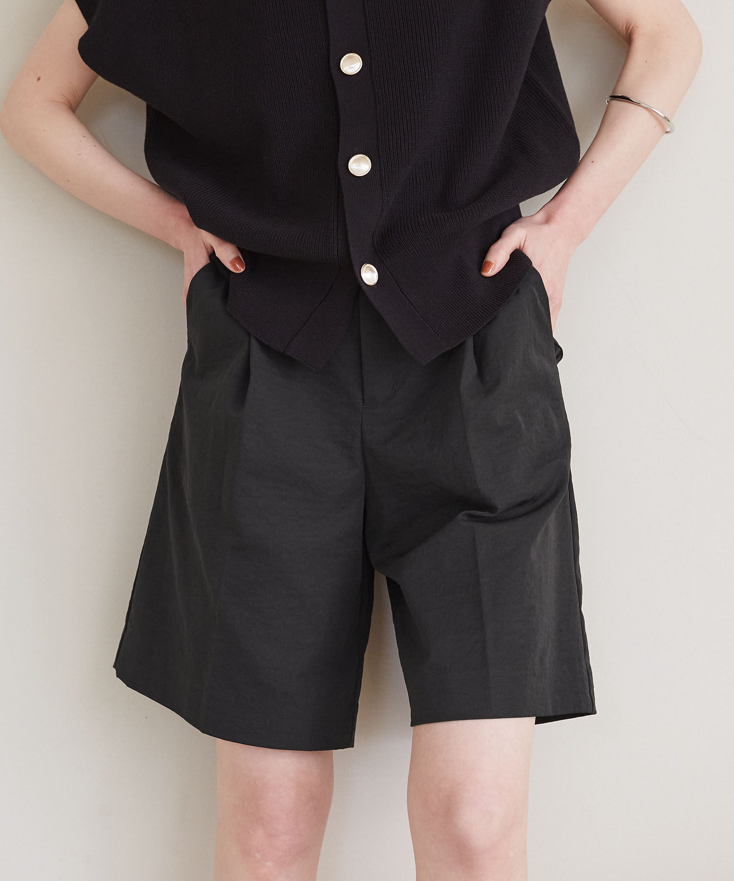 Rope&rsquo;Picnic「着丈が選べるハーフパンツ」|その他|ブラック(01)