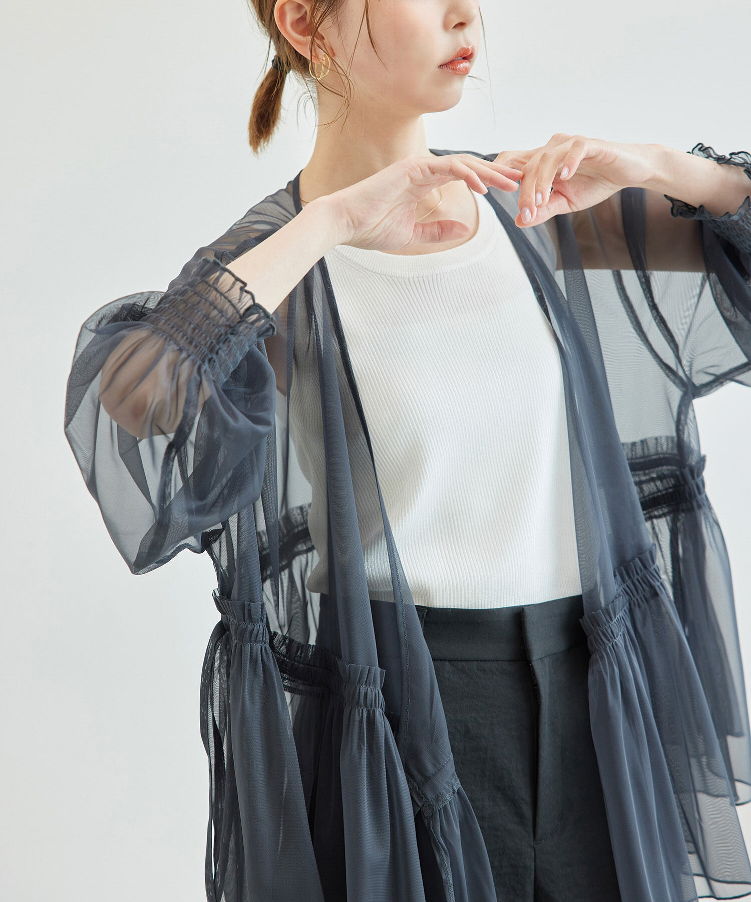 Rope&rsquo;Picnic「チュールカシュクールカーディガン」|カーディガン|