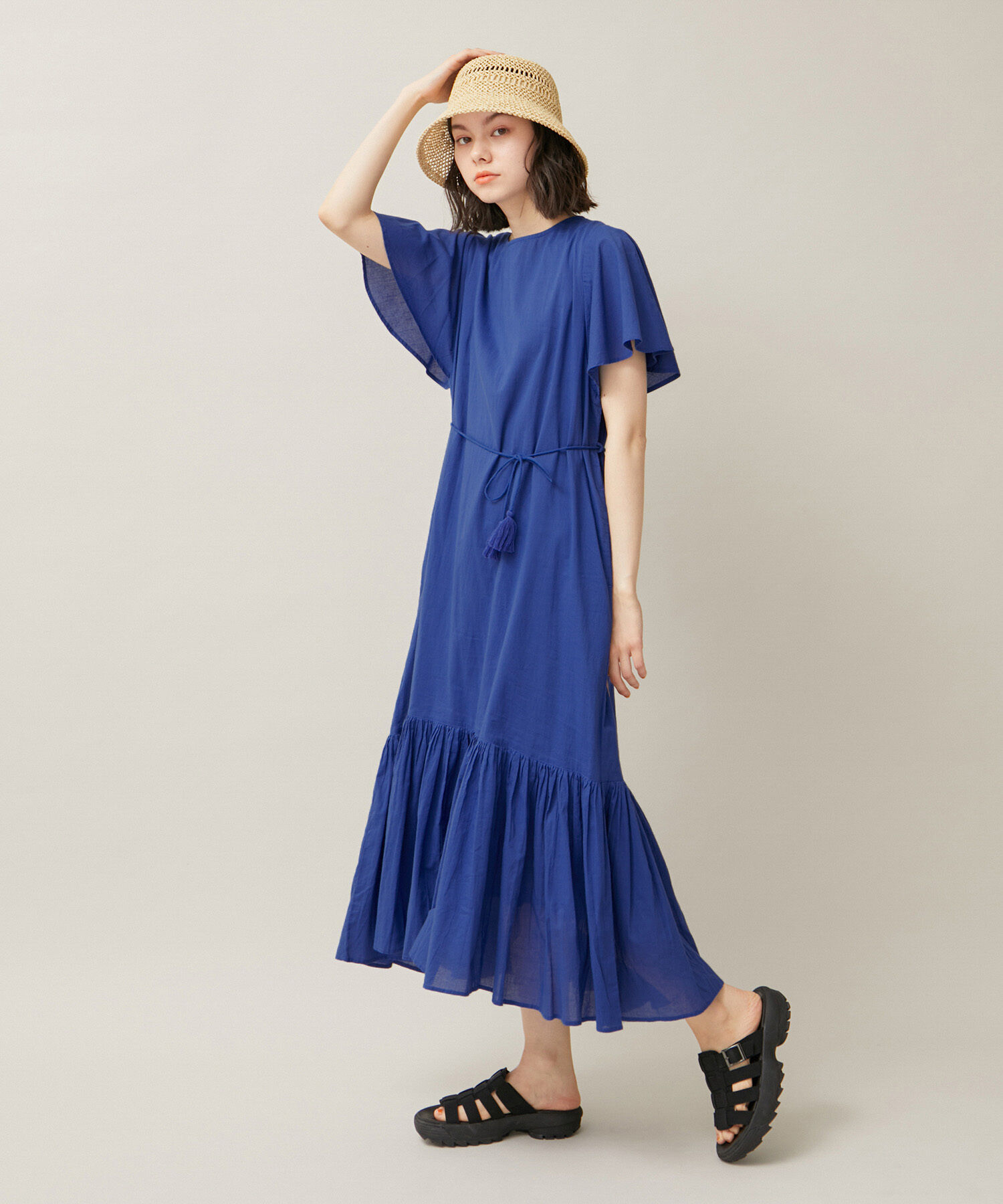 ROPE' PICNIC R「【WEB限定カラー:ブラウン,パープル】INDIAティアードワンピース/リンクコーデ」|ワンピース|