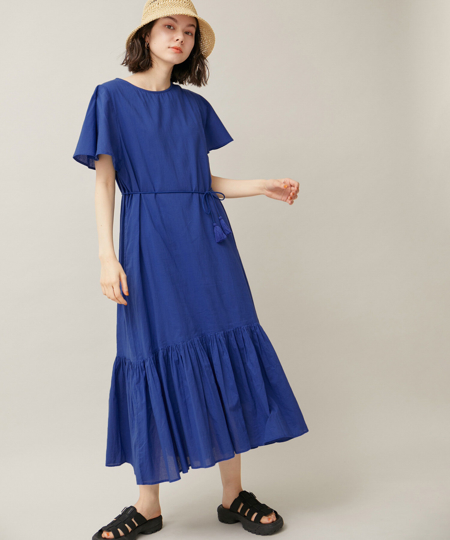 ROPE' PICNIC R「【WEB限定カラー:ブラウン,パープル】INDIAティアードワンピース/リンクコーデ」|ワンピース|