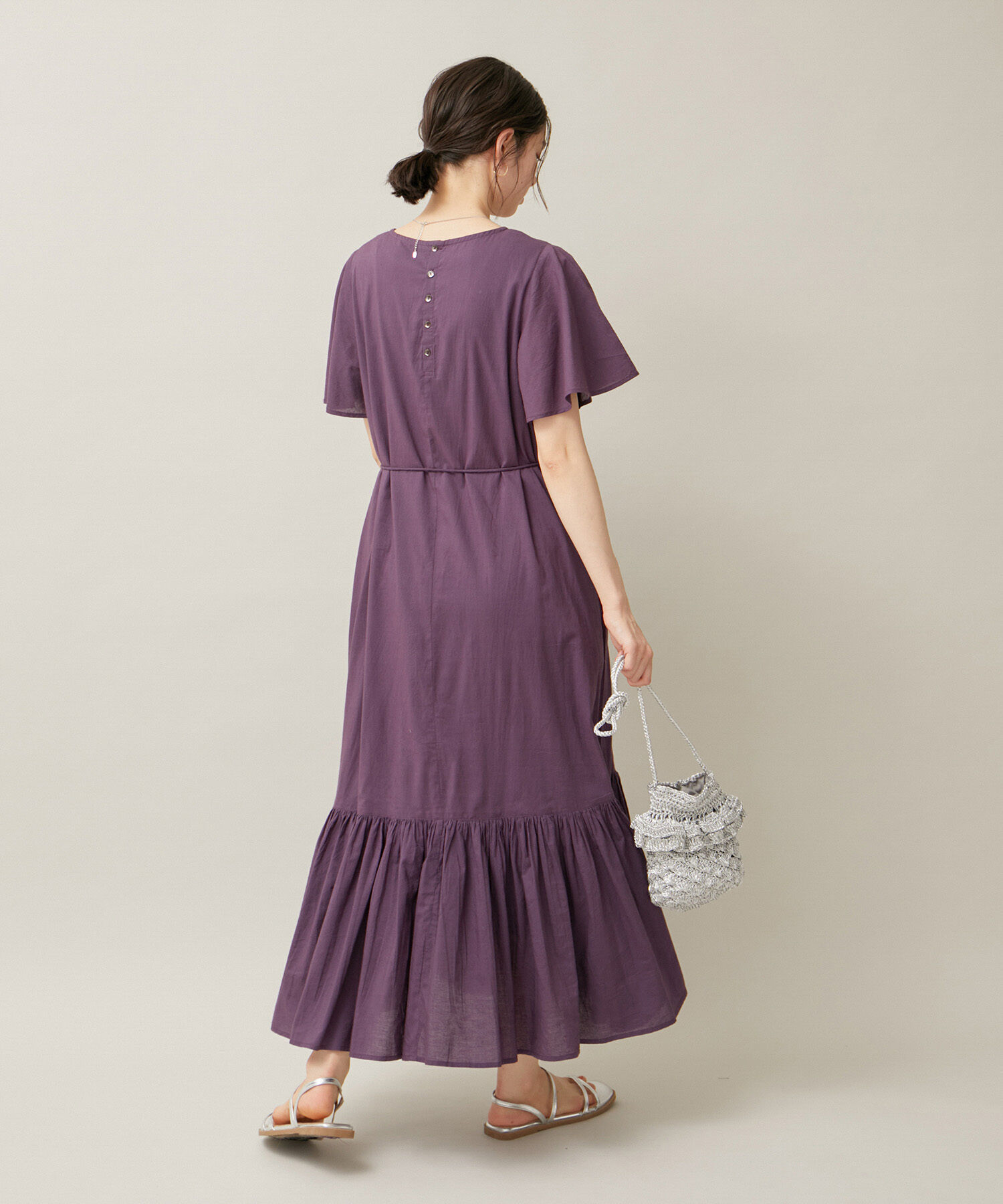 ROPE' PICNIC R「【WEB限定カラー:ブラウン,パープル】INDIAティアードワンピース/リンクコーデ」|ワンピース|