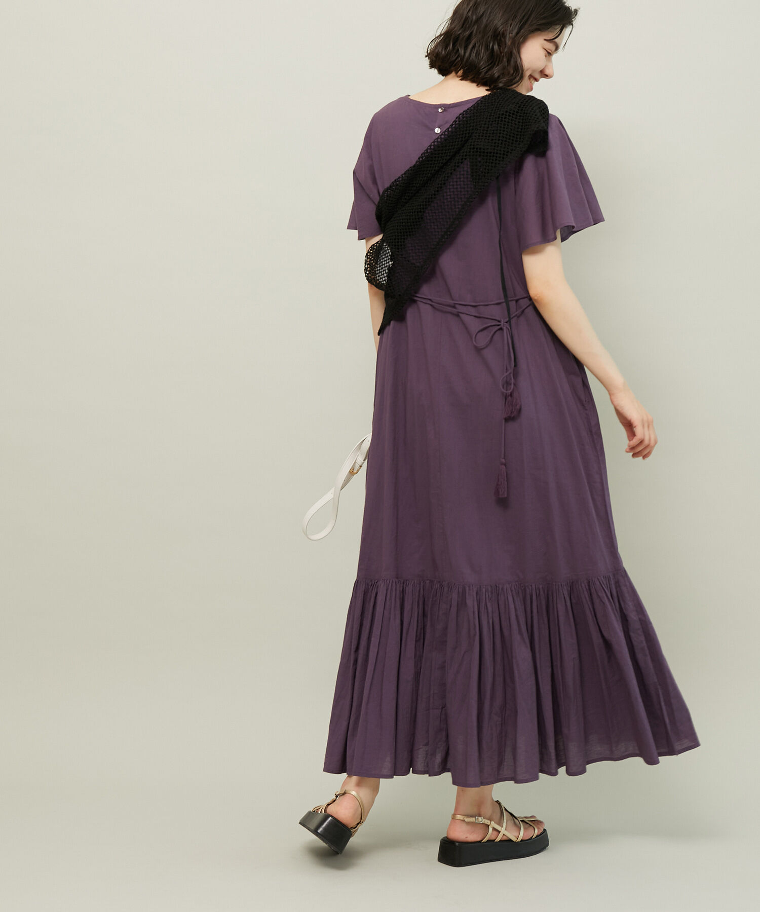 ROPE' PICNIC R「【WEB限定カラー:ブラウン,パープル】INDIAティアードワンピース/リンクコーデ」|ワンピース|