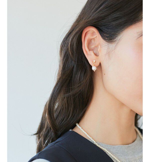 ROPE PICNIC PASSAGE「ドループオーロラ淡水パールイヤリング」|イヤリング|