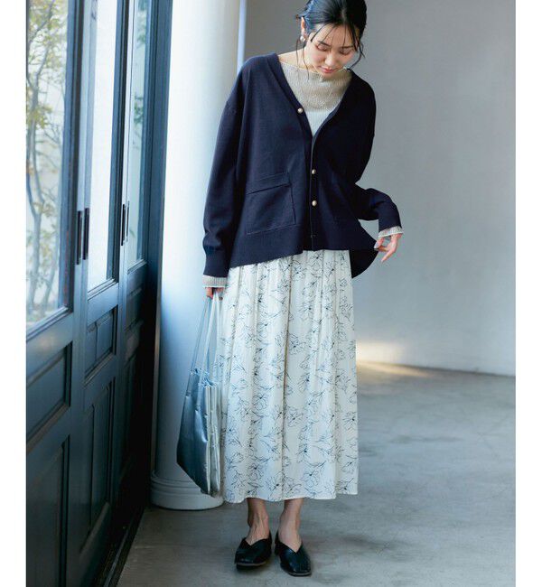 Rope&rsquo;Picnic「シルク混Ｖネック金ボタンニットカーディガン」|カーディガン|