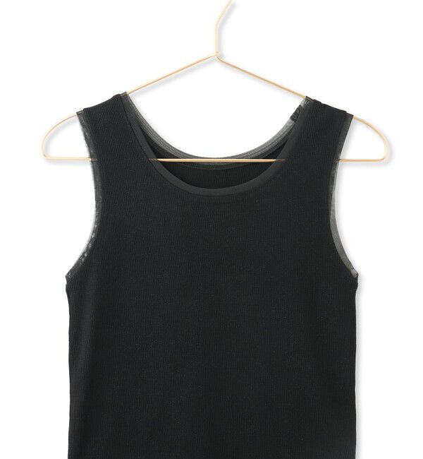 Rope&rsquo;Picnic「シアードッキングラメテレコタンクトップ」|タンクトップ|