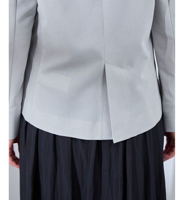 Rope&rsquo;Picnic「【UV対応】【リネンライク・シリーズ】ノーラペルジャケット/通勤・セットアップ対応」|ノーカラージャケット|