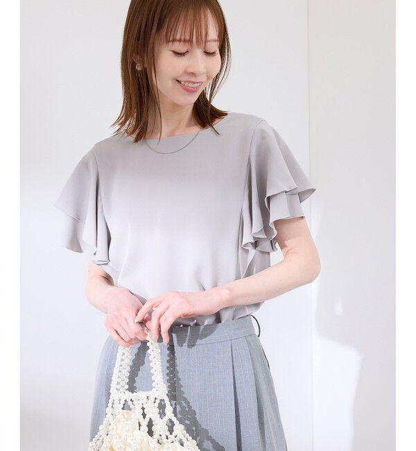 Rope&rsquo;Picnic「【WEB限定カラー】【UVケア・接触冷感・前後2WAY】フレアスリーブブラウス」|シャツ・ブラウス|