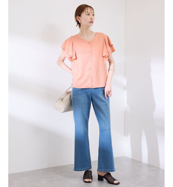 Rope&rsquo;Picnic「【WEB限定カラー】【UVケア・接触冷感・前後2WAY】フレアスリーブブラウス」|シャツ・ブラウス|