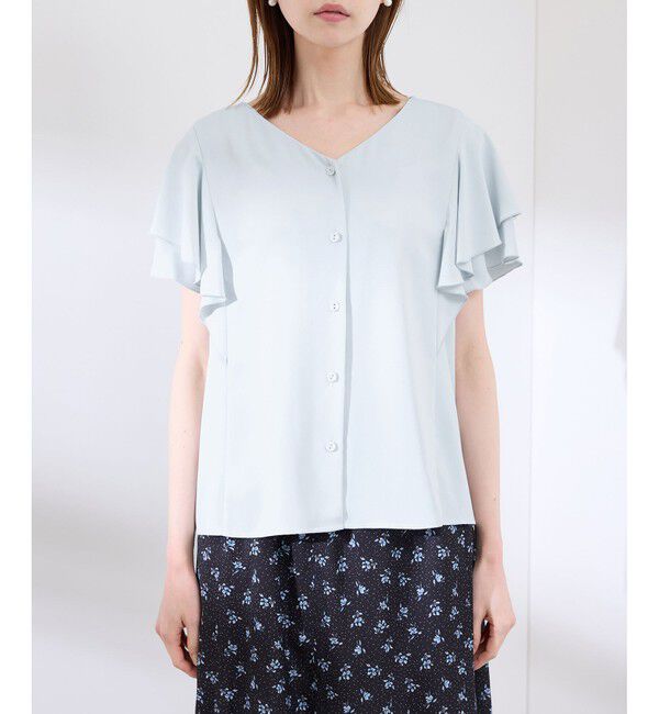 Rope&rsquo;Picnic「【WEB限定カラー】【UVケア・接触冷感・前後2WAY】フレアスリーブブラウス」|シャツ・ブラウス|