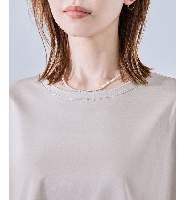 Rope&rsquo;Picnic「【UVカット・接触冷感】Cutee 着丈が選べる70シルケットペプラムカットトップス」|Tシャツ・カットソー|