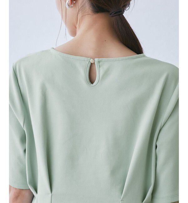 Rope&rsquo;Picnic「(接触冷感&times;UVカット)ウエストタックペプラムトップス」|Tシャツ・カットソー|