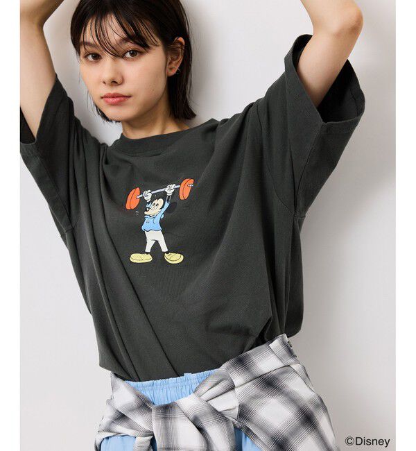 Rope&rsquo;Picnic「【DISCUS ATHLETIC/ディスカスアスレチック】DISCUS&times;Disney Tシャツ」|Tシャツ・カットソー|チャコール(06)