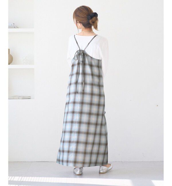 Rope&rsquo;Picnic「オンブレチェックキャミソールワンピース」|ワンピース|