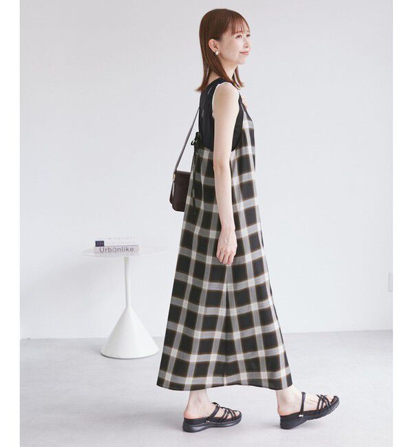 Rope&rsquo;Picnic「オンブレチェックキャミソールワンピース」|ワンピース|