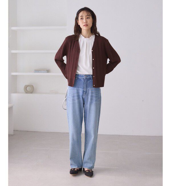 Rope&rsquo;Picnic「【アンチピリング・洗濯機OK】ミニケーブルカーディガン」|カーディガン|