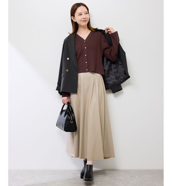 Rope&rsquo;Picnic「【アンチピリング・洗濯機OK】ミニケーブルカーディガン」|カーディガン|