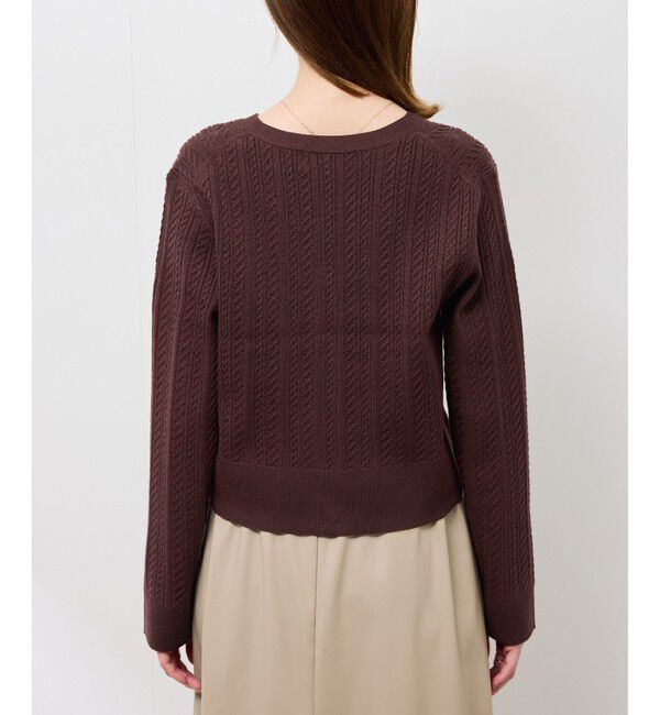 Rope&rsquo;Picnic「【アンチピリング・洗濯機OK】ミニケーブルカーディガン」|カーディガン|