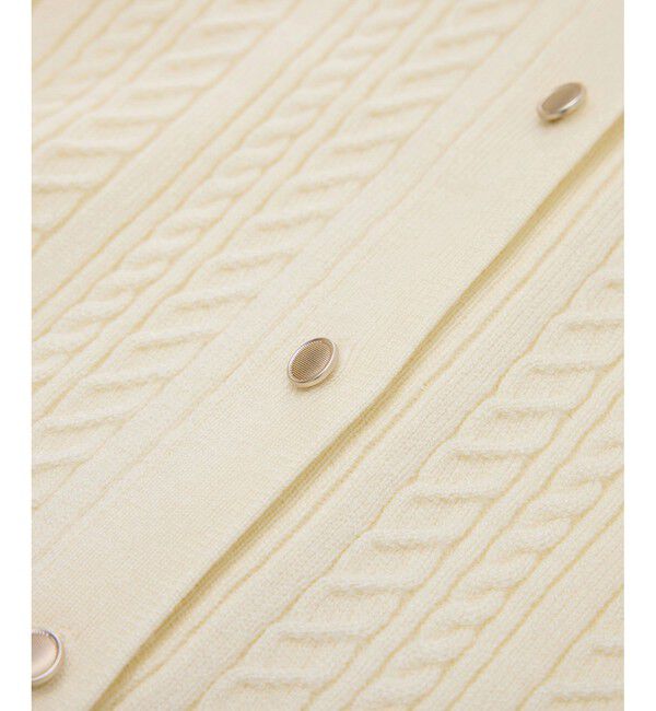 Rope&rsquo;Picnic「【アンチピリング・洗濯機OK】ミニケーブルカーディガン」|カーディガン|