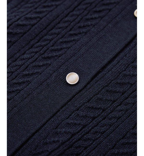 Rope&rsquo;Picnic「【アンチピリング・洗濯機OK】ミニケーブルカーディガン」|カーディガン|