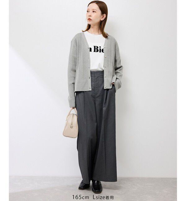 Rope&rsquo;Picnic「【アンチピリング・洗濯機OK】ミニケーブルカーディガン」|カーディガン|