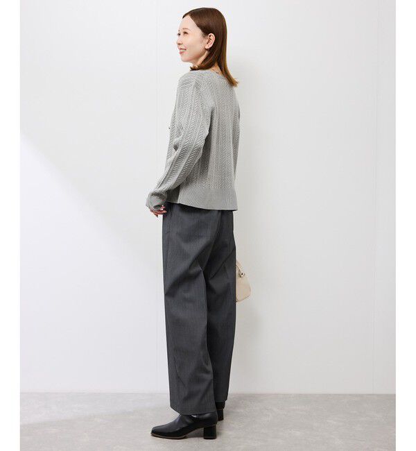 Rope&rsquo;Picnic「【アンチピリング・洗濯機OK】ミニケーブルカーディガン」|カーディガン|