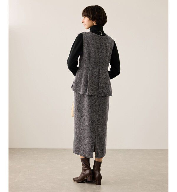 Rope&rsquo;Picnic「【新色追加】レイヤード風ペプラムジャンパースカート」|ワンピース|