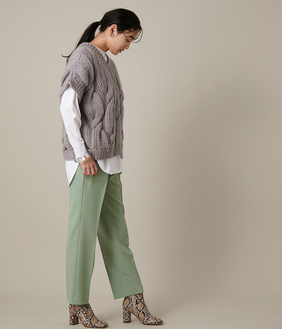 ADAM ET ROPE'「＜洗える＞スリムスラックス」|スラックス|