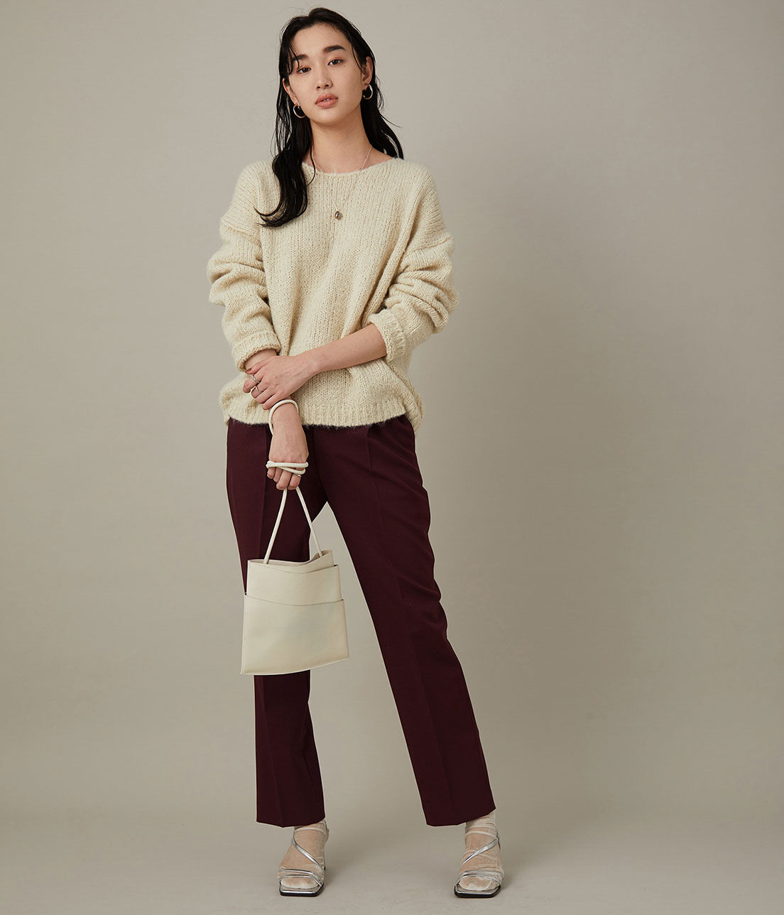 ADAM ET ROPE'「＜洗える＞スリムスラックス」|スラックス|