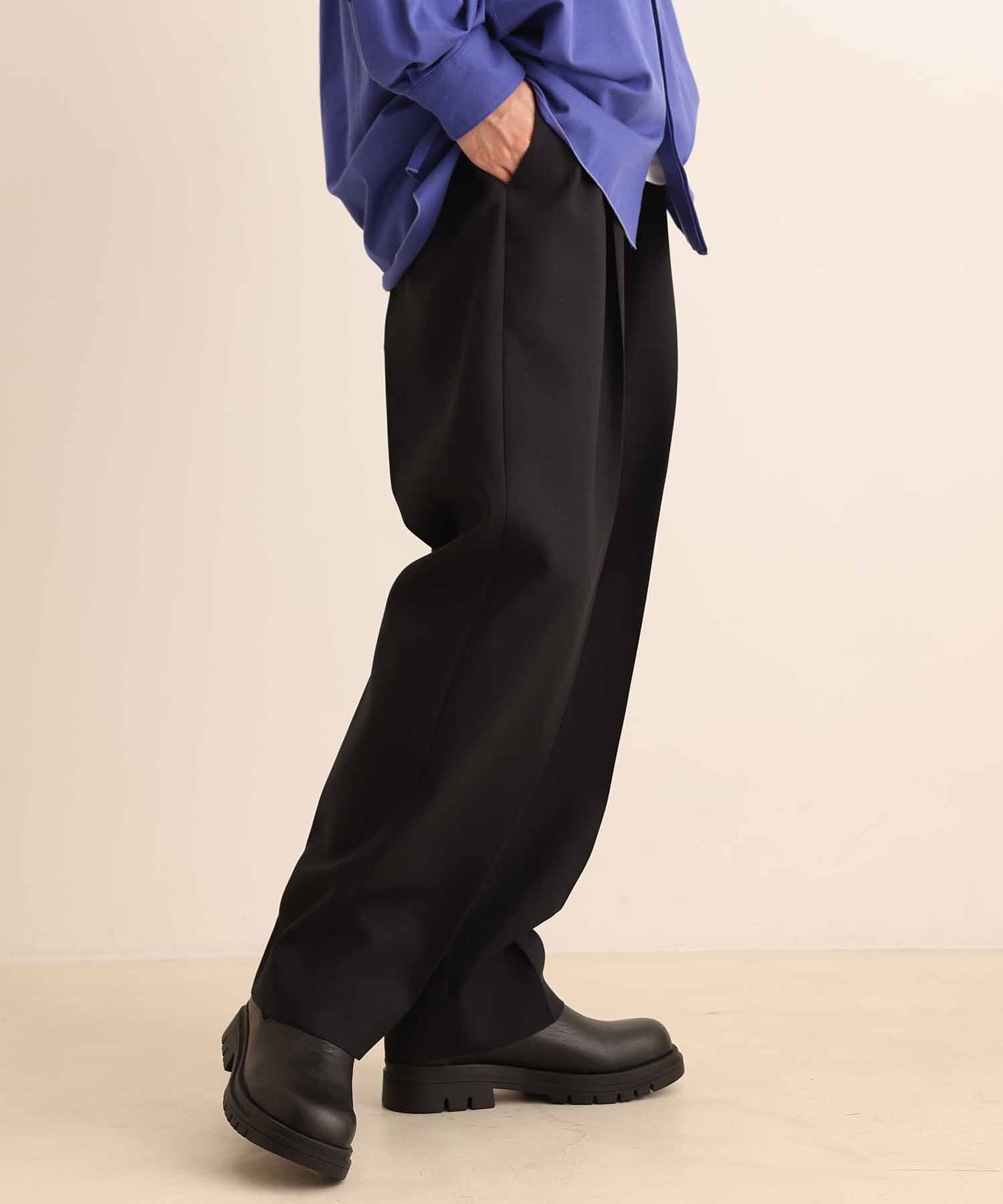 ADAM ET ROPE'「【NIKKE】ハード キューバビーチ 2タック ワイドテーパード スラックス / セットアップ対応 / スリーピース」|スラックス|