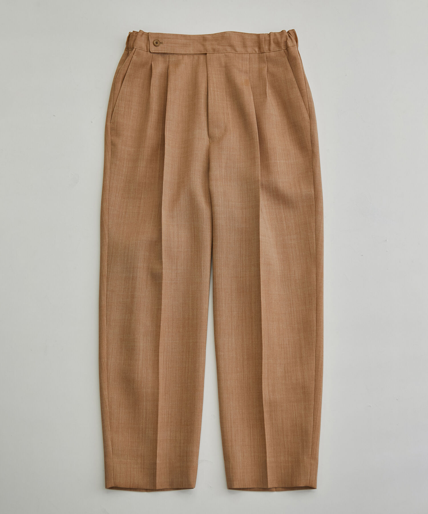 ADAM ET ROPE'「【NIKKE】ハード キューバビーチ 2タック ワイドテーパード スラックス / セットアップ対応 / スリーピース」|スラックス|レンガ系(77)