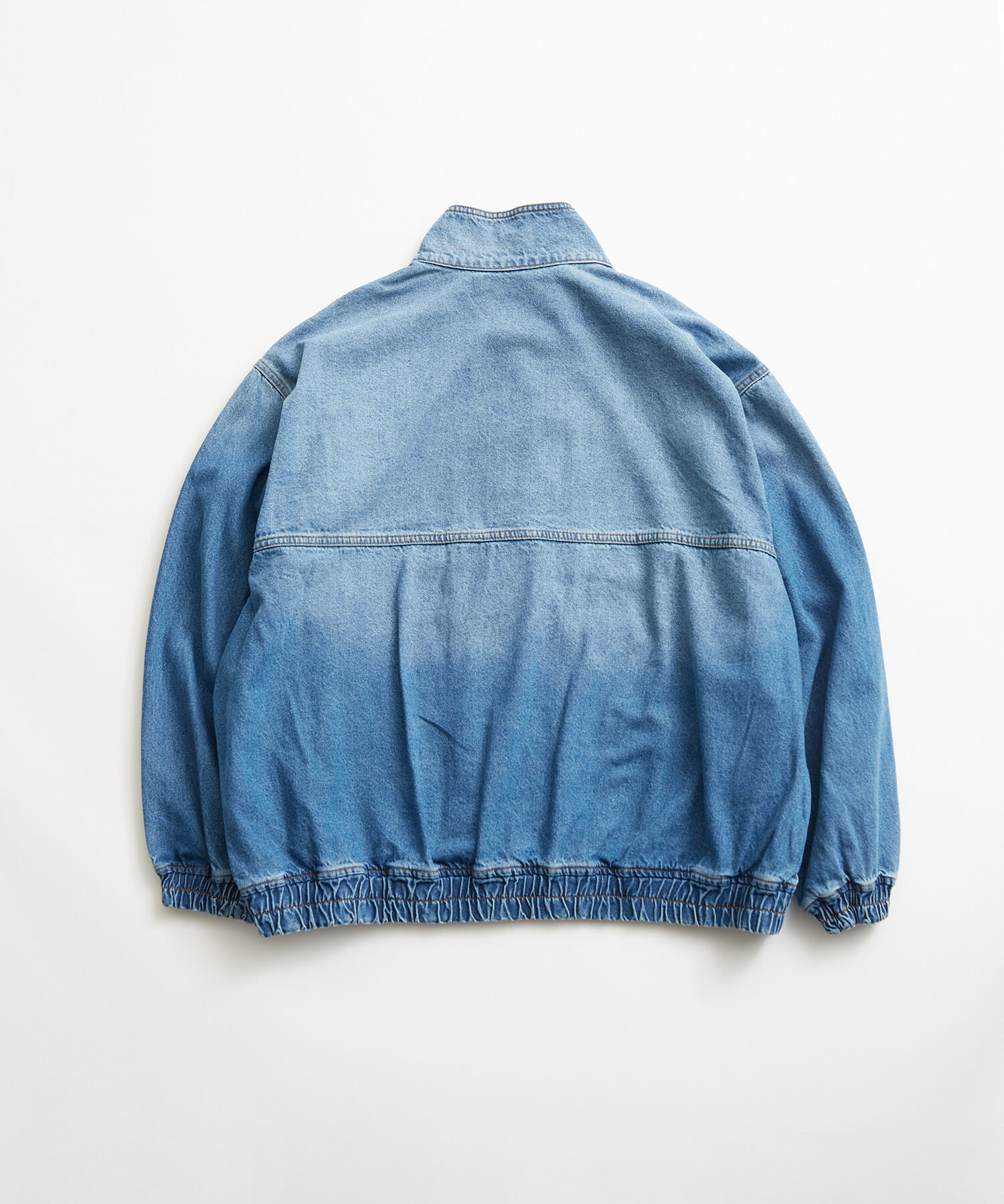 ADAM ET ROPE'「【コットンUSA】ドライタッチ デニム スタンドカラー ブルゾン / Gジャン / サステナブル / セットアップ対」|デニムジャケット|