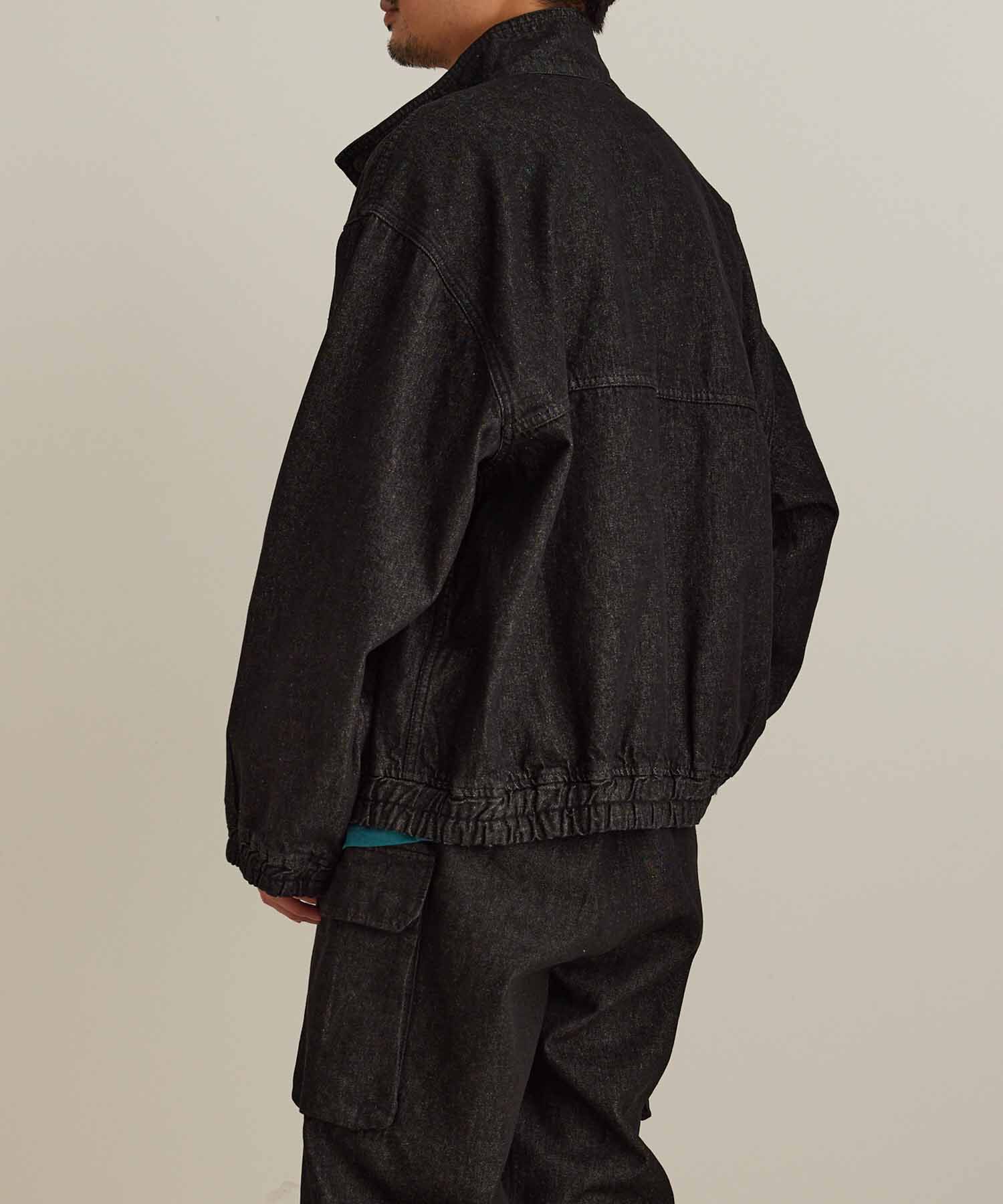 ADAM ET ROPE'「【コットンUSA】ドライタッチ デニム スタンドカラー ブルゾン / Gジャン / サステナブル / セットアップ対」|デニムジャケット|