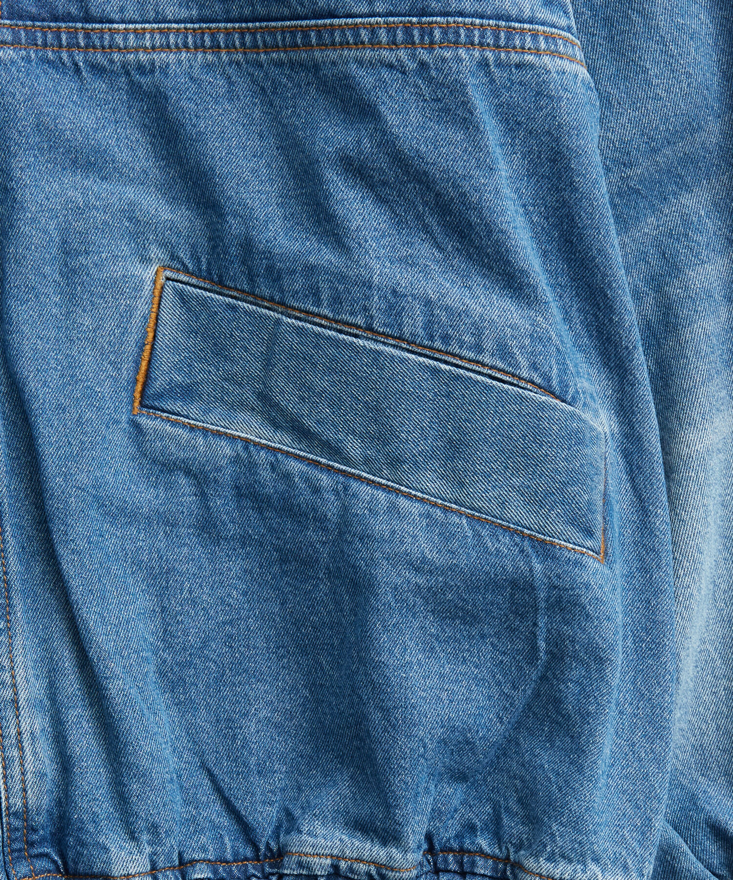 ADAM ET ROPE'「【コットンUSA】ドライタッチ デニム スタンドカラー ブルゾン / Gジャン / サステナブル / セットアップ対」|デニムジャケット|