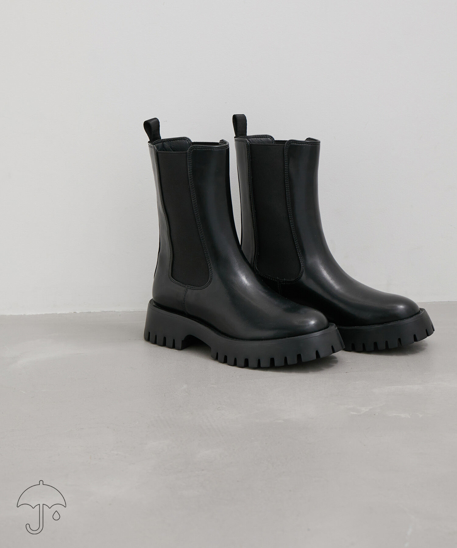 ADAM ET ROPE'「【WEB限定・晴雨兼用】ミドル丈ラグソールサイドゴアブーツ」|その他|