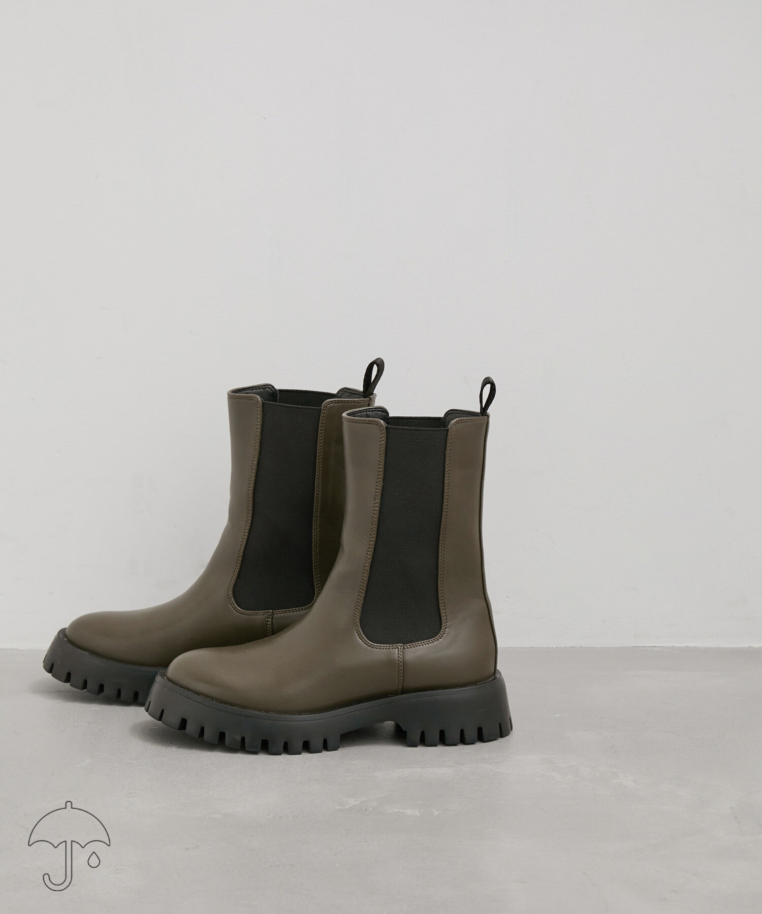 ADAM ET ROPE'「【WEB限定・晴雨兼用】ミドル丈ラグソールサイドゴアブーツ」|その他|