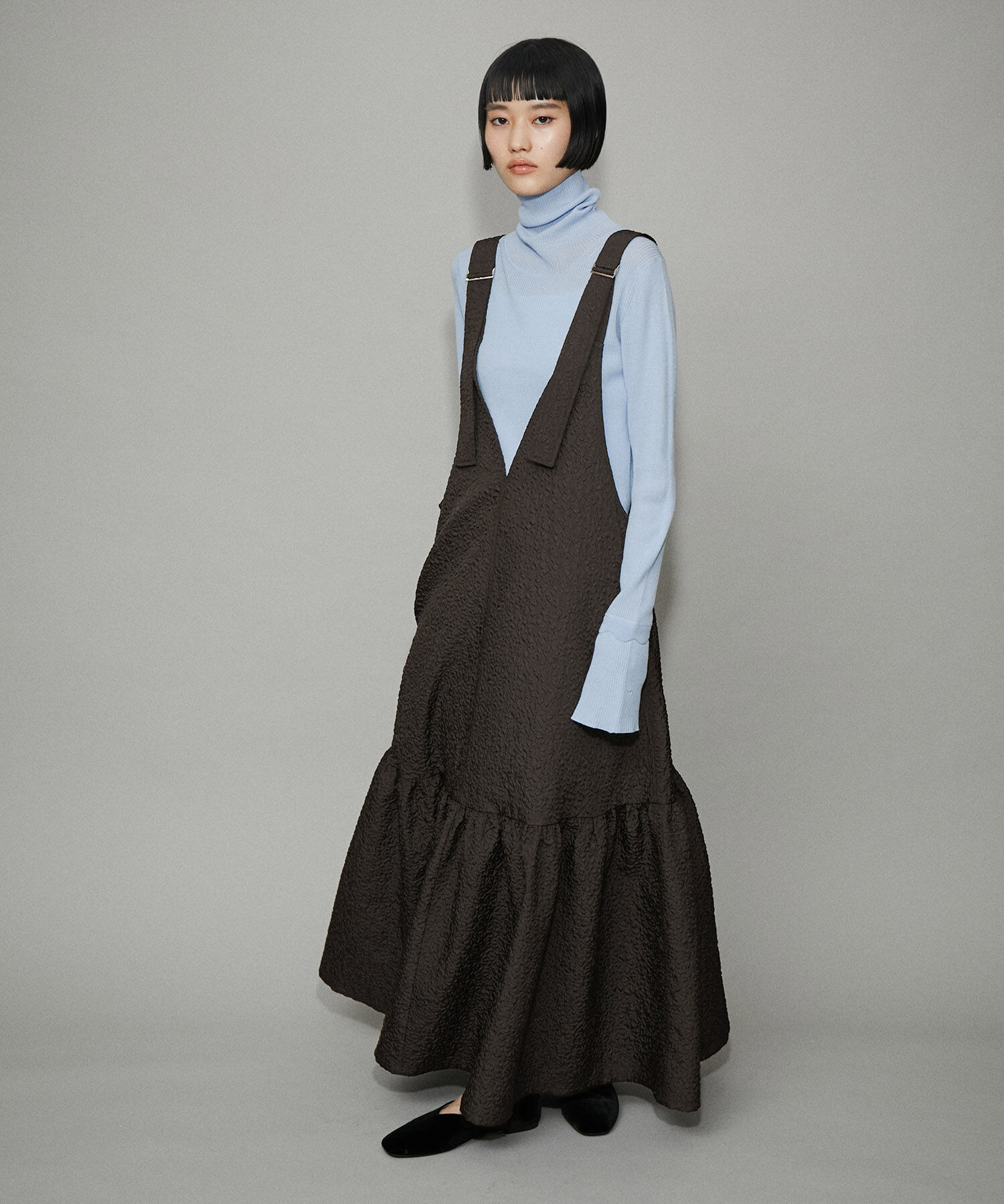 ADAM ET ROPE'「【WEB限定】オーバーオールジャンパースカート」|ジャンパースカート|