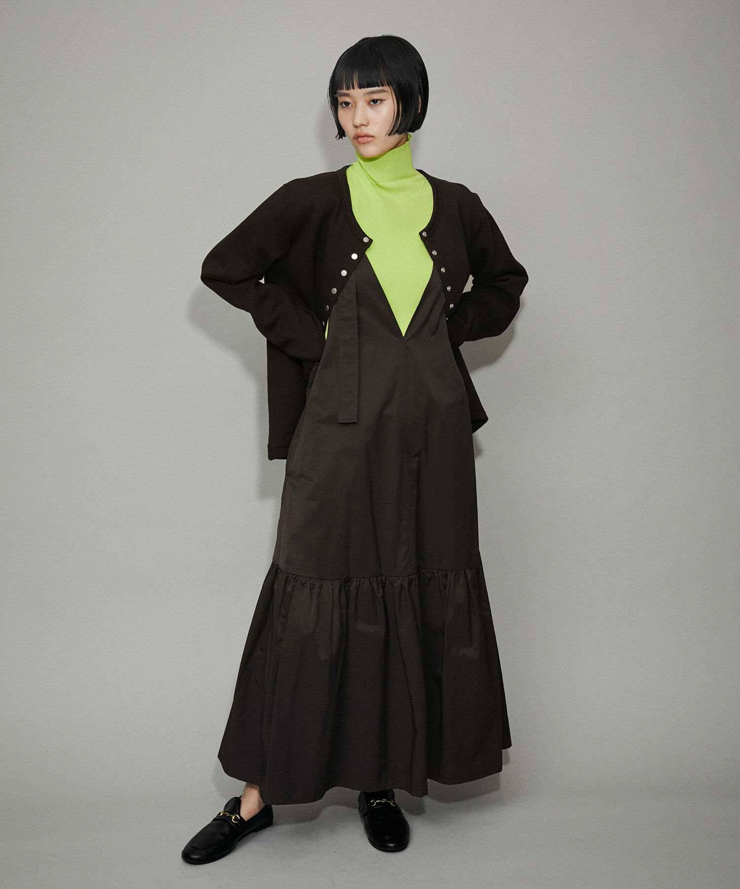 ADAM ET ROPE'「【WEB限定】オーバーオールジャンパースカート」|ジャンパースカート|